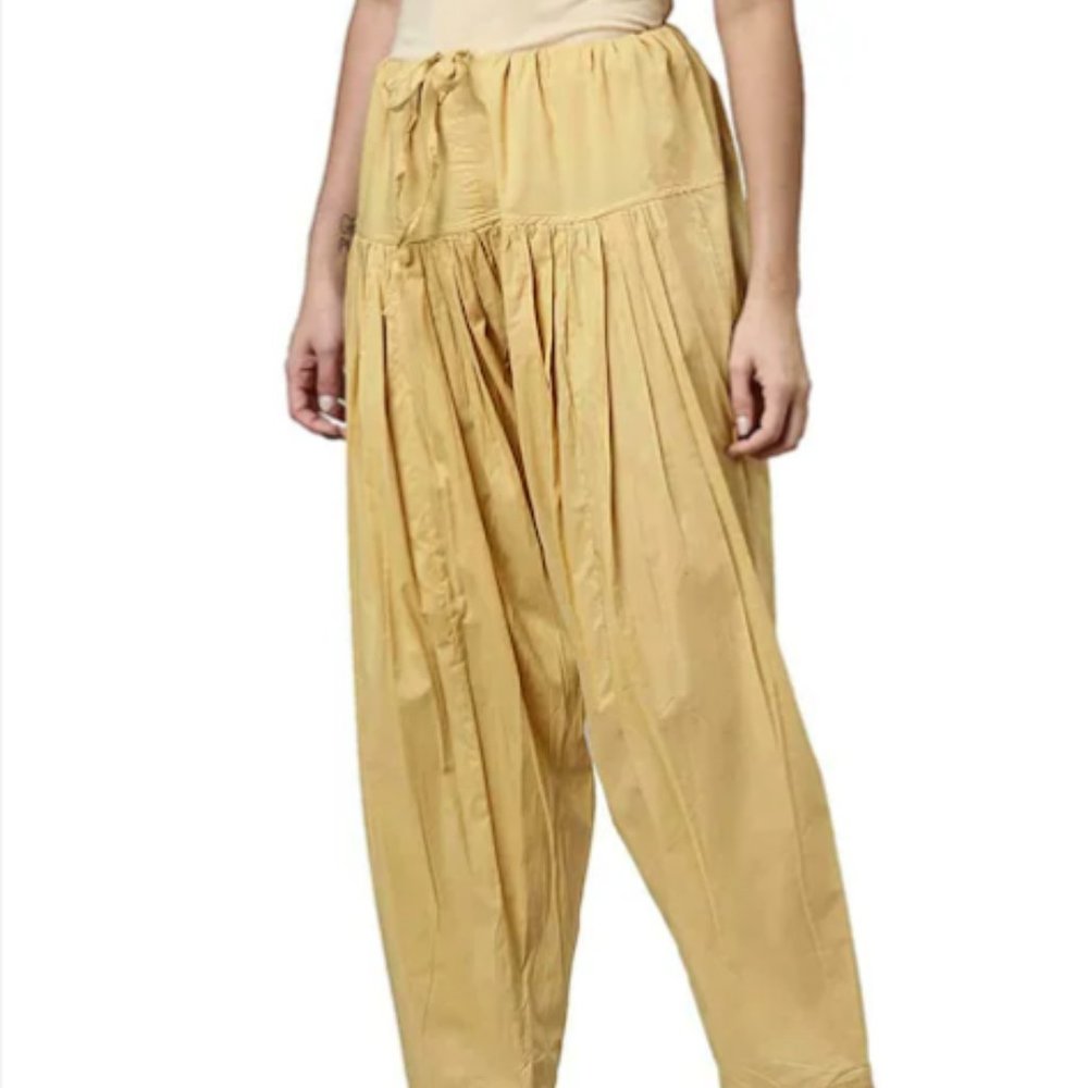 Gold silk handmade Aladdin pants